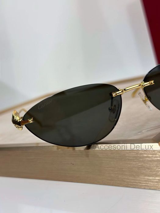 Ochelari de Soare Cartier CT0543S Noi Full Box [Verificare Colet] Gold