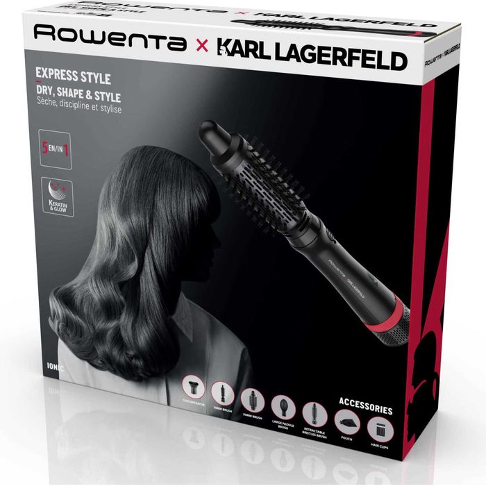 Perie rotativa cu aer Rowenta x Karl Lagerfeld Express Style CF635LF0