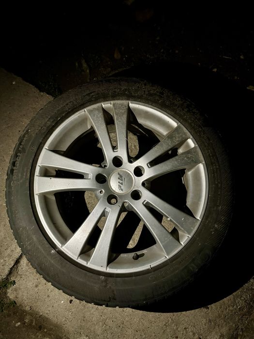 Jante aluminiu R17 , 5•112 + Cauciucuri M+S Continental 225/50/ R17