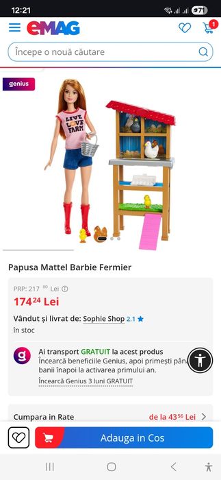 Jucarie set Barbie Fermier