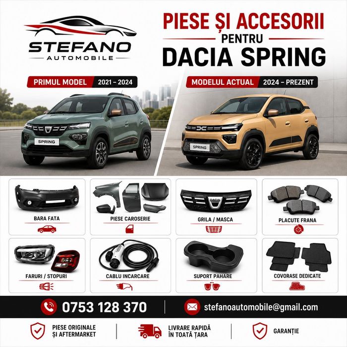 Bara fata Dacia Spring NOUA IN STOC (2021-2024) / 620228635E 620222345R 620225339R 520559260R 620228950R