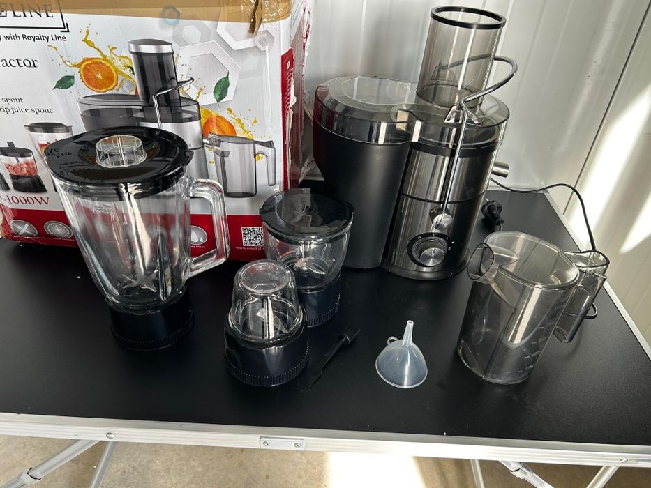 Сокоизстисквачка 4в1 Royalty Line 1000W, 1 L, Чопър, Блендер МелничкА