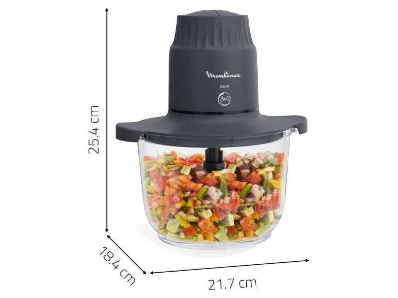 Кухненски Чопър със Стъклена Купа Moulinex DJ602110 Choppeo, 500 W