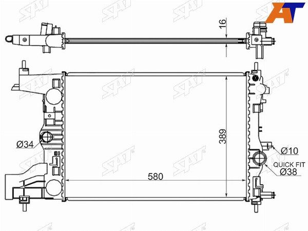 Радиатор Opel Astra