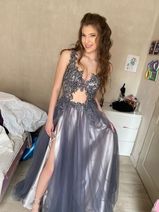 Бална рокля (сива)