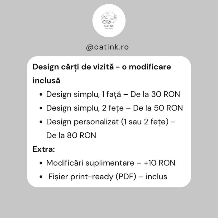 Ofer servicii design si printare