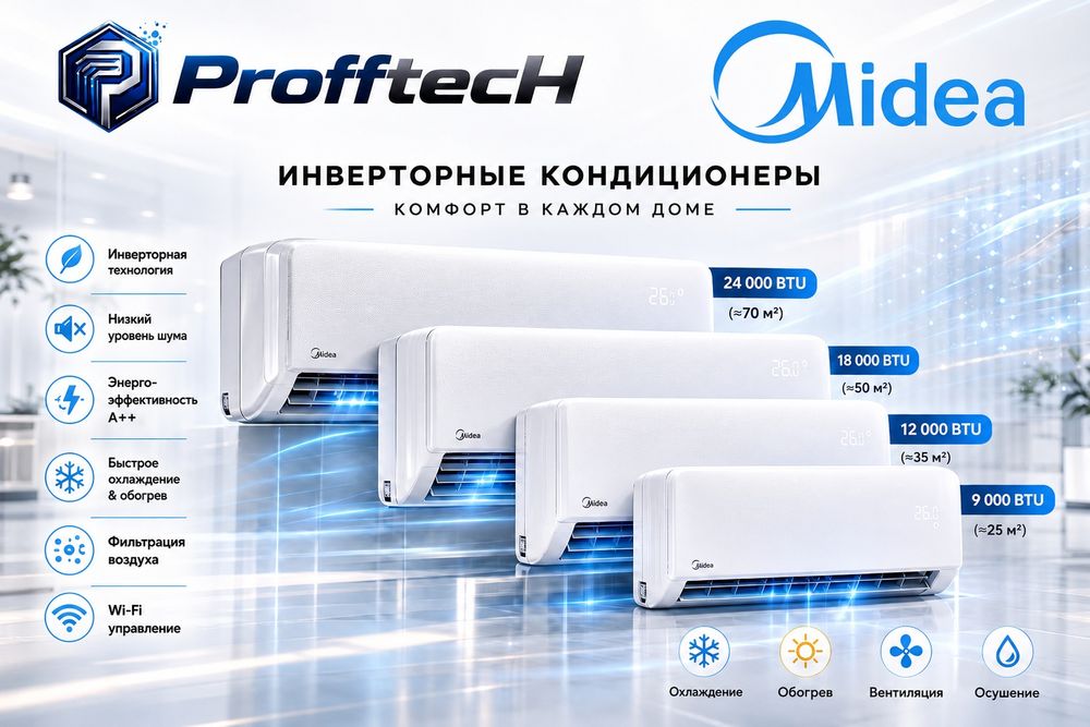 Хит продаж кондиционер Midea AlbaPro 9000BTU. Yangi kansaner AlbaPro