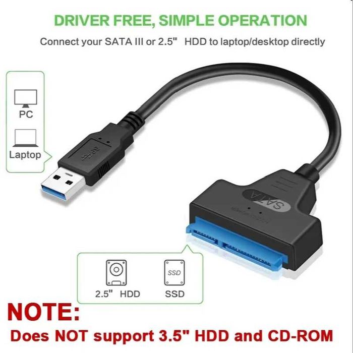Кабель SATA USB 3.0 для 2,5 дюймового внешнего жесткого диска
