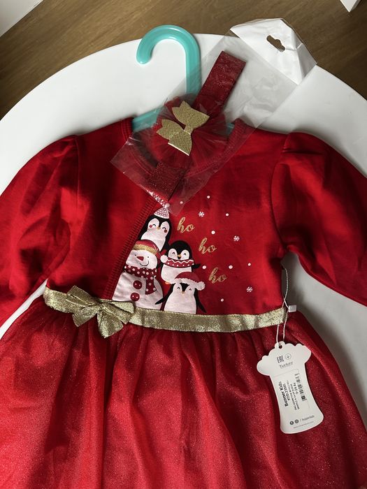 Коледна рокля 18-24 месеца, 92 см