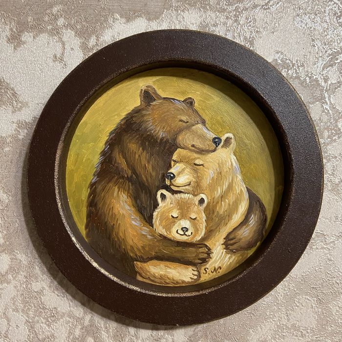 Картина миниатюра маслом.
