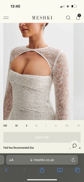 Бяла мини рокля Meshki *ЧИСТО НОВА*