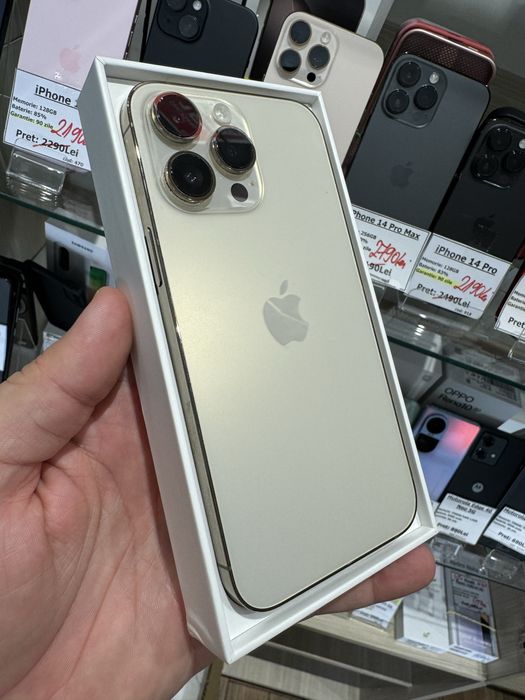 telefon iphone 14 Pro Max 256GB Gold baterie 100%