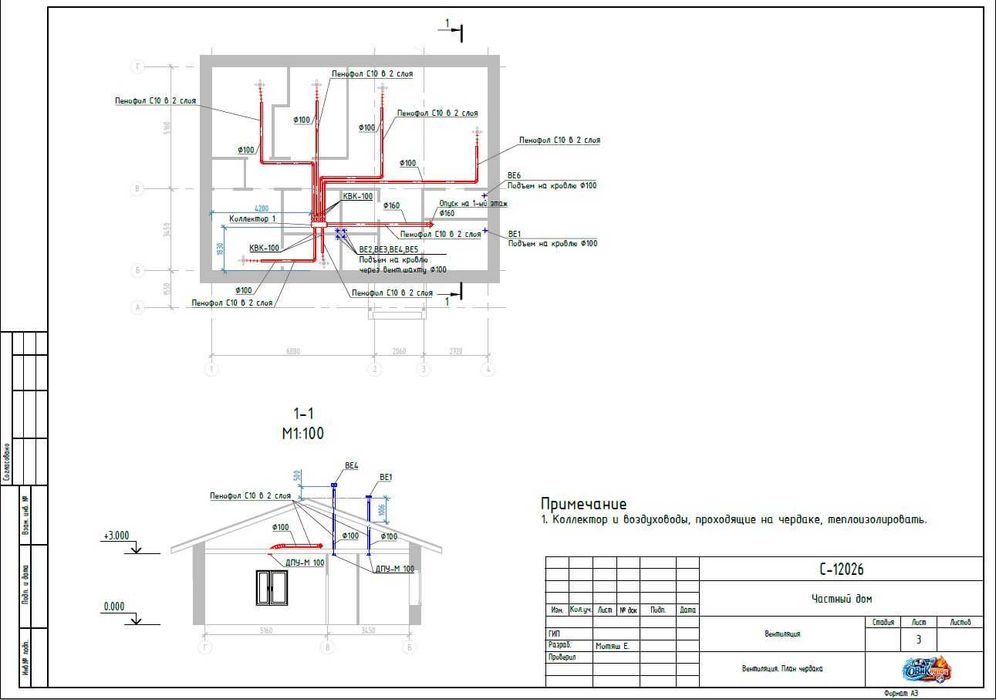 Проект вентиляции/отопления