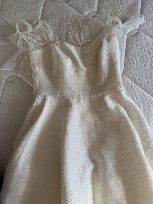 Бяла къса рокля Junona