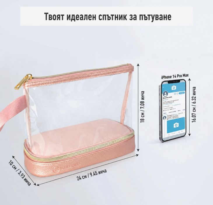 Ликвидация – пакет от 100бр.  прозрачни тоалетни / КОЗМЕТИЧНИ ЧАНТИЧКИ BUTLERBELL