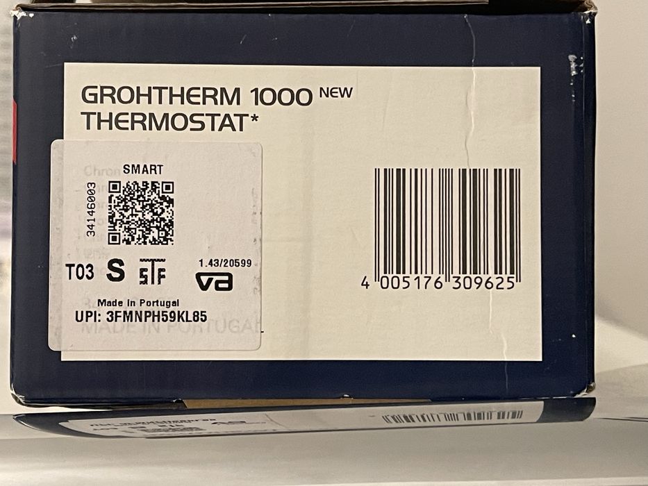 Vând Baterie Dus GROHE GROHTHERM 1000 cu Termostat 1/2. Sigilata