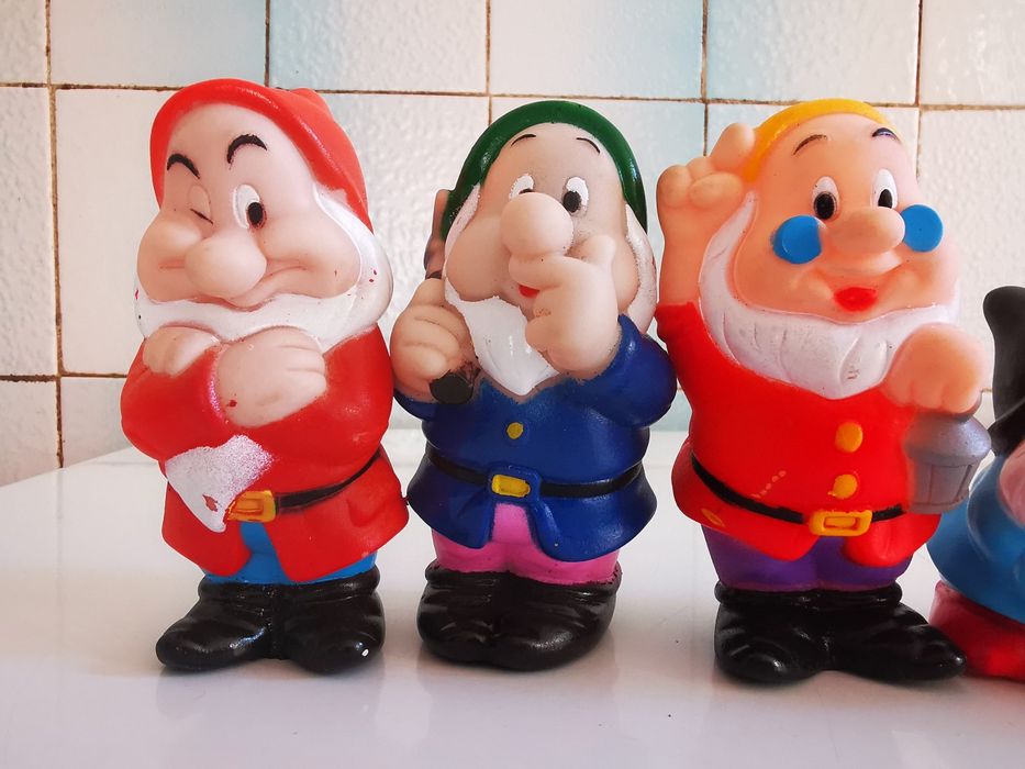 Cei 7 pitici / Jucari de cauciuc cei sapte pitici