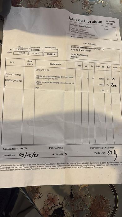 Fileu de securitate tresat 200 m