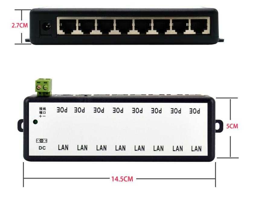 Фотоволтаични Системи Соларни Паркове 4/8 Port Poe Switch Injector 4/8 Порта DC Мрежови IP Камери NVR 4х/8x Портов Суич от които 4х/8x Порта POE 9~48V