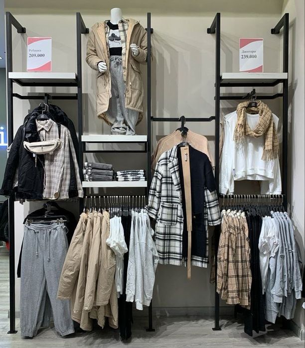 Оборудование для магазинов ,стеллажи,вешалки,полки,мебель