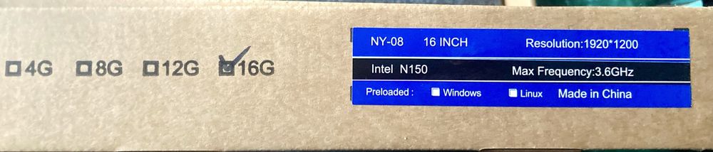 Laptop Sunfeng Funyet 16/512gb