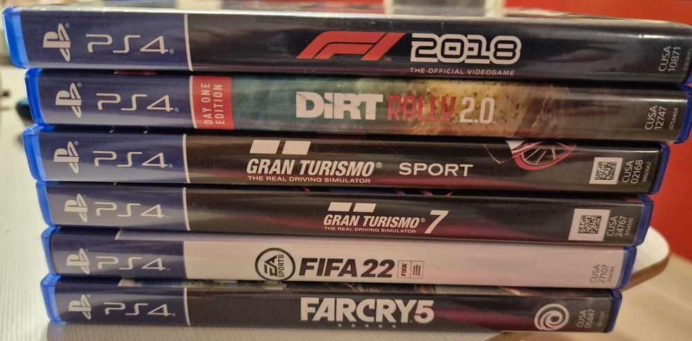 Jocuri PS4 – Gran Turismo 7, Sport, Far Cry 5, FIFA 22, DiRT, F1