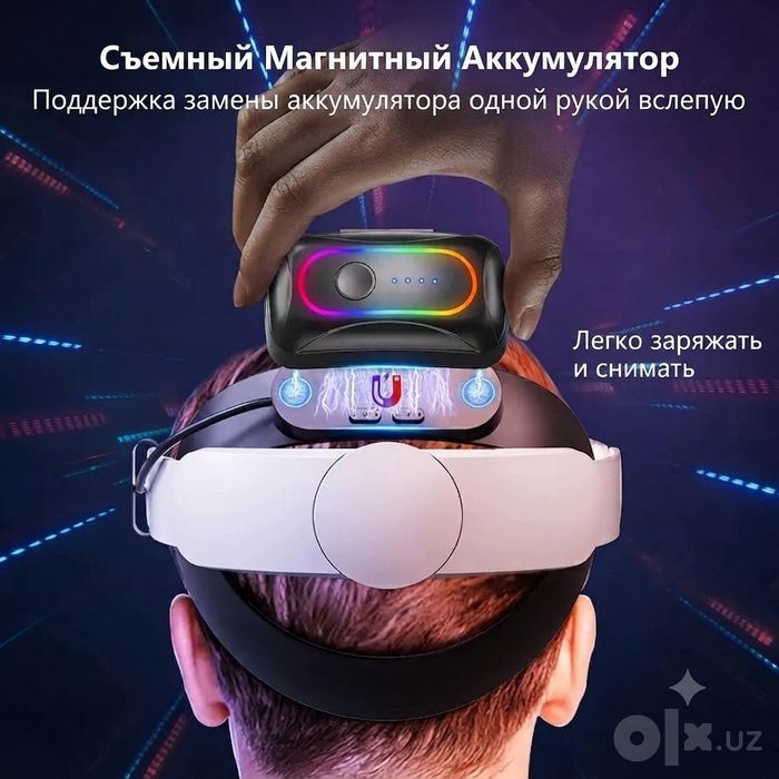 Крепление для Oculus Quest 3 и 3s с магнитной батареей 10000 mAh