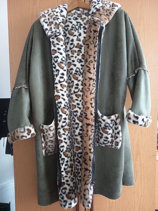 Елегантно палто с мотиви на пантера