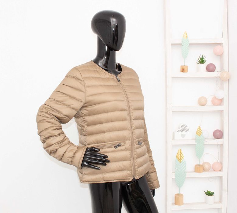 Hox дамско пухено яке кафяво без яка пълнеж 90% пух много топло L