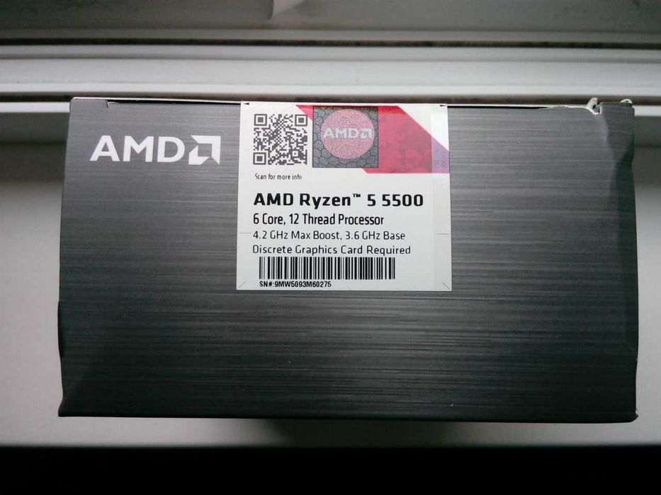 AMD Ryzen 5 5500 Новый запечатанный (BOX версия)