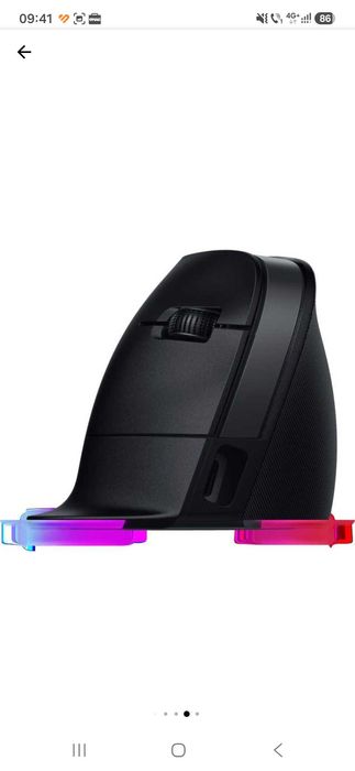 Mouse vertical ergonomic Razer Pro Click V2, wireless, 30.000 DPI, 5 dispozitive, RGB, 150g