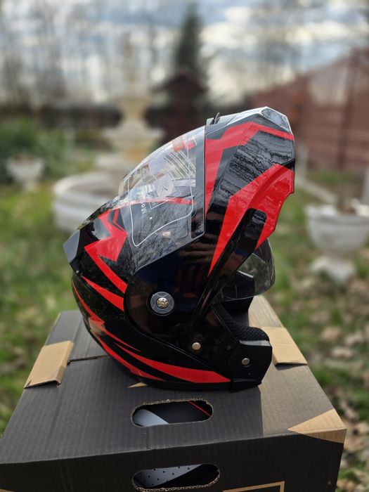 Casca moto atv NEVA FILP UP NOU cu ochelari de soare