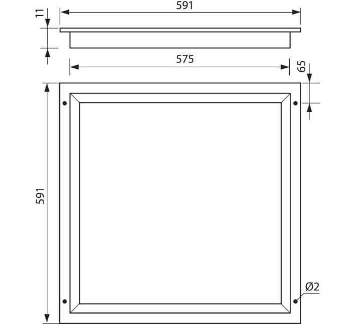 ЛЕД панел рамка 60х60см за красиво осветление на окачен таван