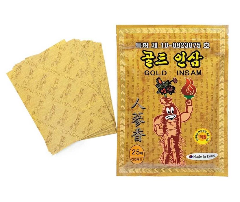 Корейский женьшень пластер Gold Insam для крепкого иммунитета.