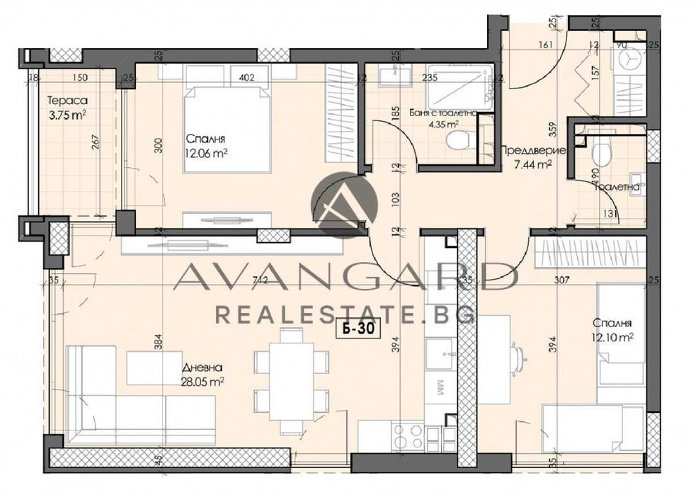 Продава се Тристаен апартамент в Пловдив, Кършияка - 101 кв.м за 998 €/кв.м - Снимка #2