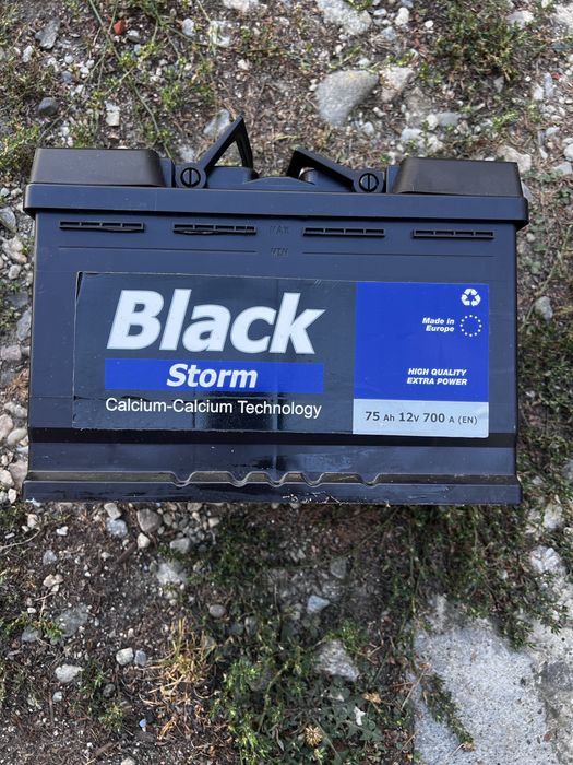 Baterie auto NOUĂ Black Storm 75Ah 700A - nefolosită