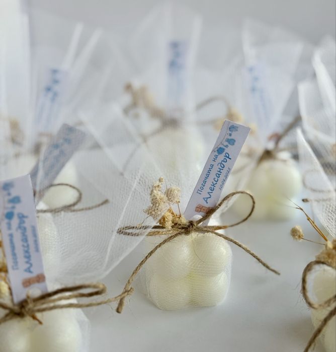 Подаръци за гости - кръщене, рожден ден, погача, сватба, бал