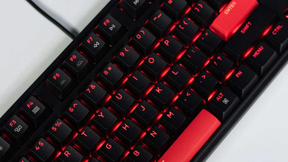 }Клавиатура механическая Lemokey X3 104Key, Keychron Red/Brown Red Led