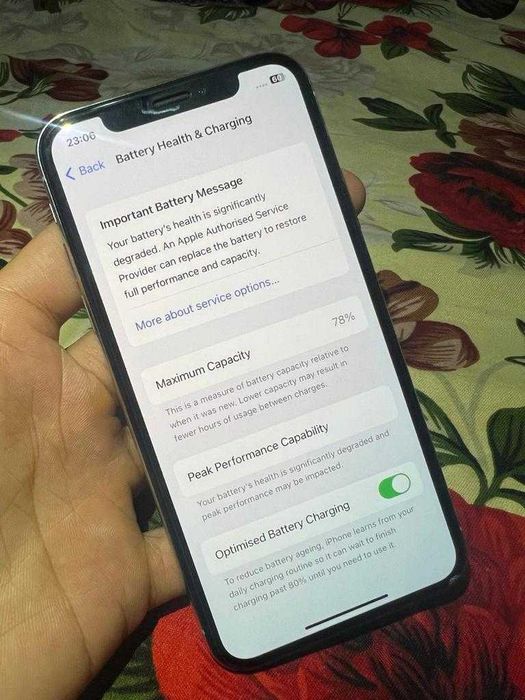 Iphone X 256 gb 78 %