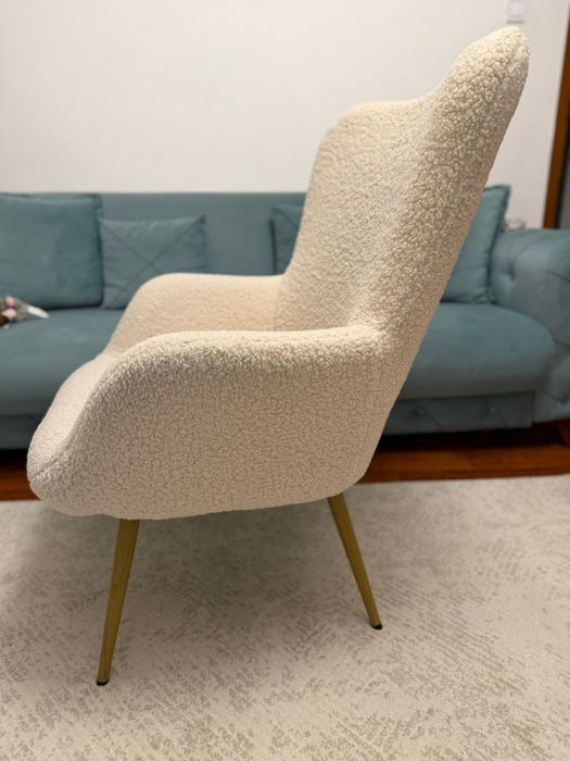 Fotoliu alb-crem leaving