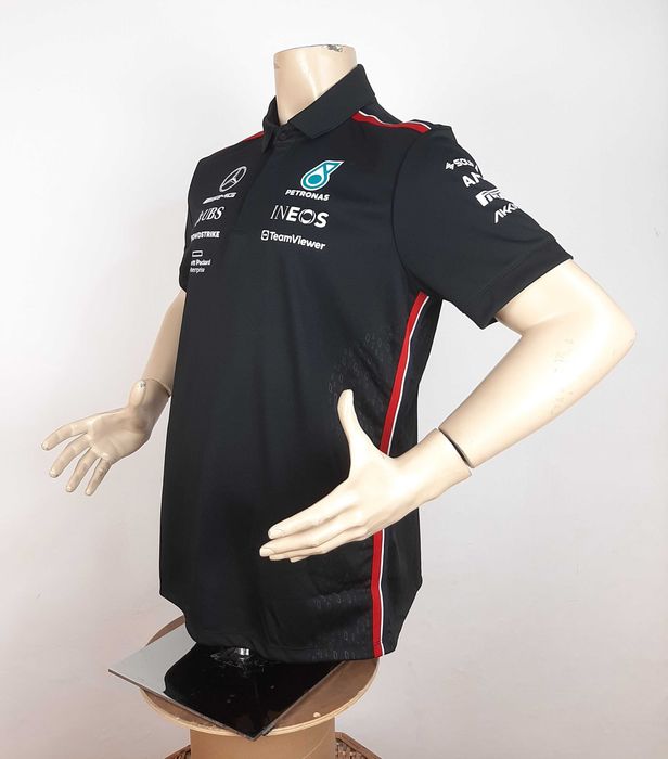 Mercedes AMG F1 Team Polo - Оригинална мъжка тениска с яка