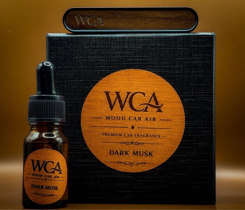 WCA Wood Car Air – Odorizant Auto Premium din Lemn | Reîncărcabil | 4 Arome La Alegere