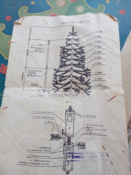 Ёлка советская пластмассовая
