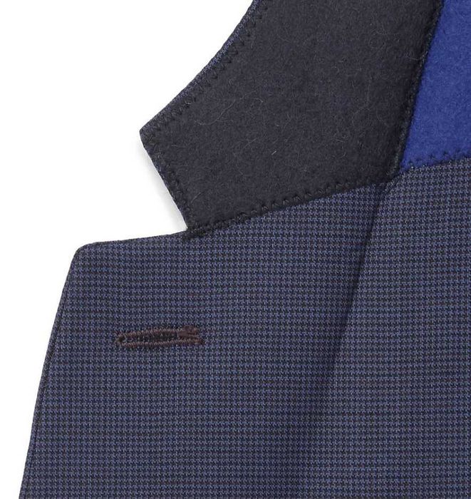 Sacou blazer 42 L slim Massimo Dutti NOU lana Finest Italian albastru