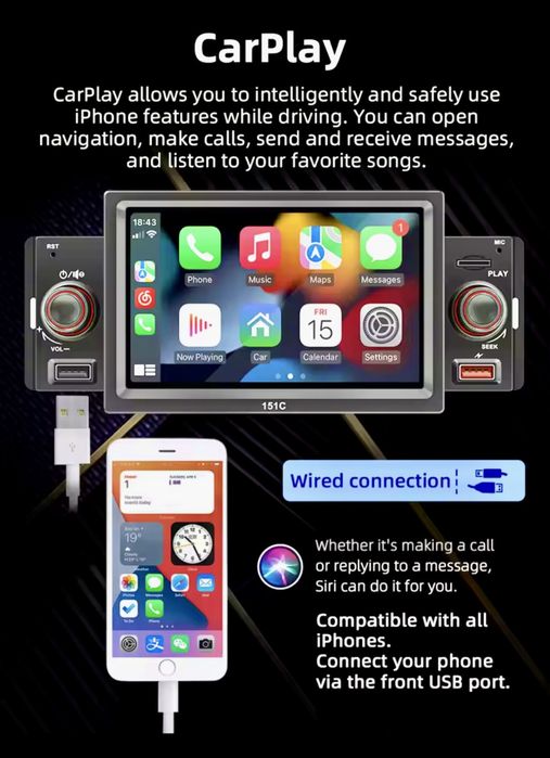 Player Auto FM SD si USB  + Camera marsarier