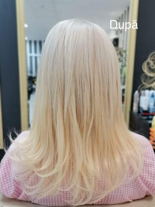 Extensii par natural VIKTORIJA LUXURY HAIR blond platinat 30cm