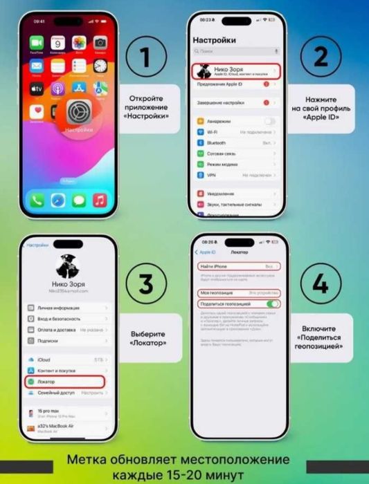 GPS трекер для IOS/Android, Bluetooth метка, AirTag