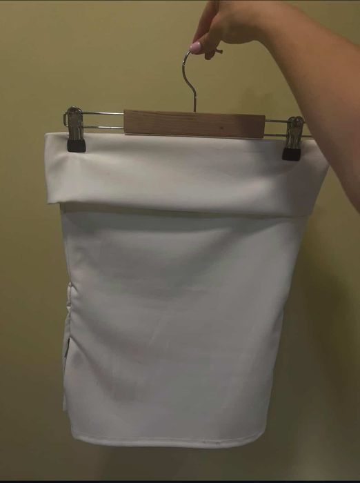 Zara top alb fara bretele