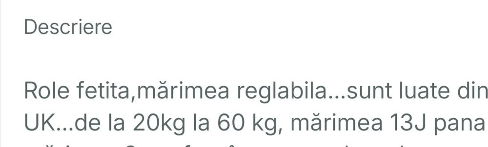 Role fetita 34 roz
