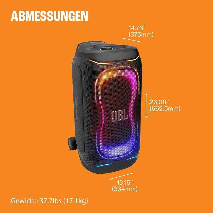 Нова Аудио Безжична Система JBL PartyBox 330, Включена Батерия, 2 години Гаранция, Портативна Тонколона, Черна